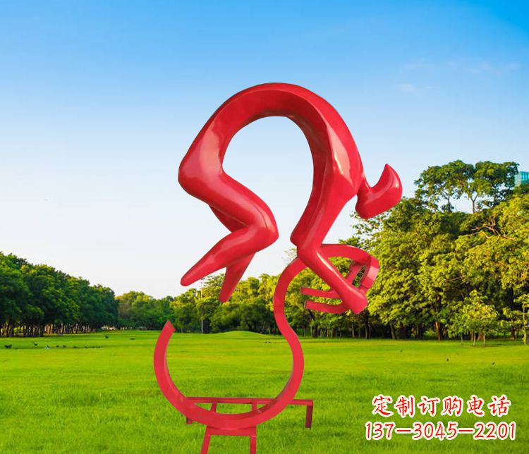 温州不锈钢园林抽象骑自行车雕塑