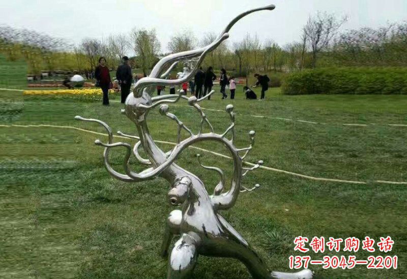 温州不锈钢树枝雕塑精美的艺术装饰