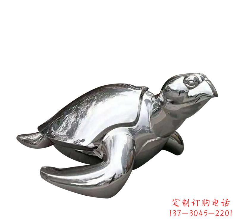 温州不锈钢园林动物海龟雕塑