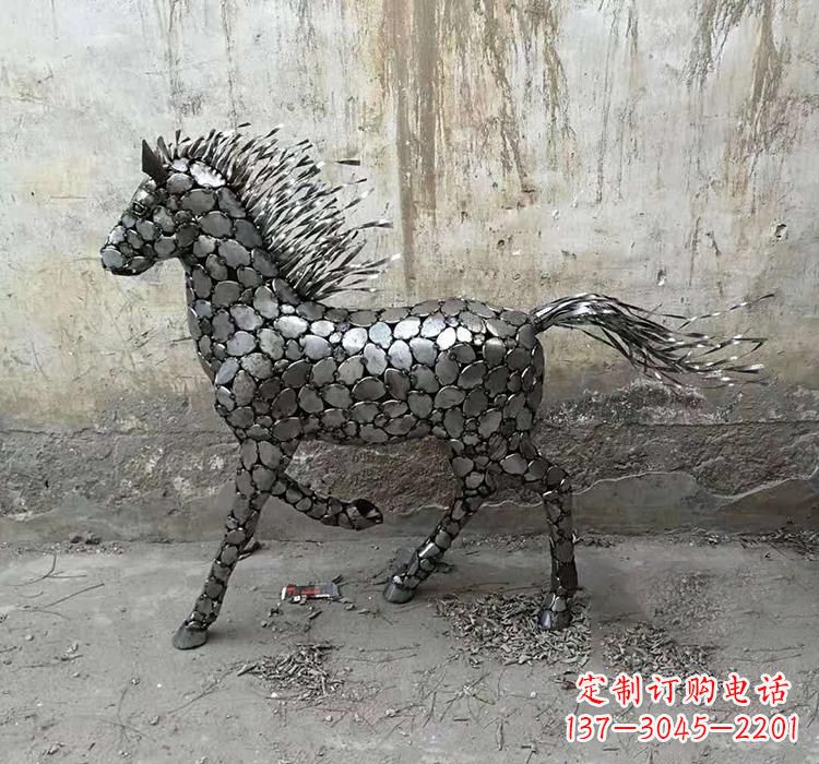温州不锈钢园林动物马雕塑
