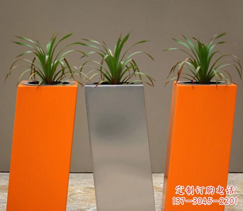 温州不锈钢花盆雕塑一种全新的视觉体验