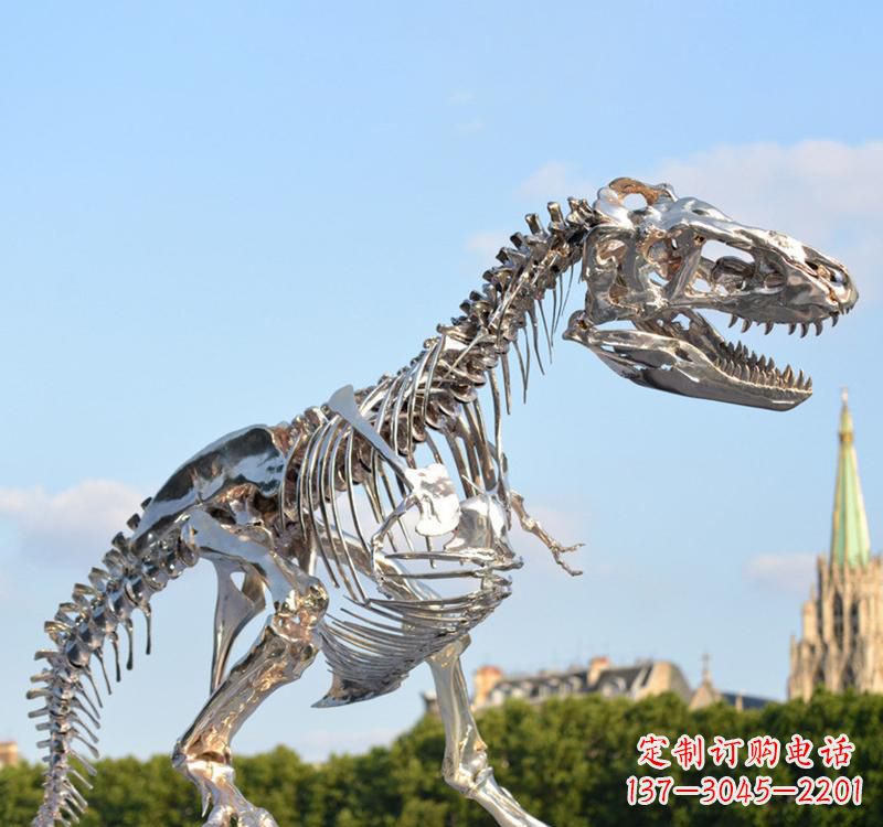 温州不锈钢恐龙雕塑精致纪念它们的存在