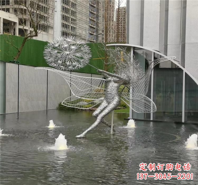 温州不锈钢园林蒲公英雕塑