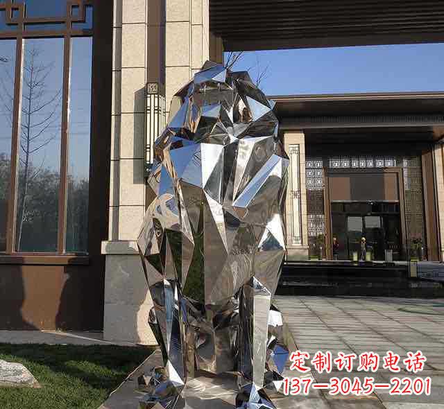 温州不锈钢园林狮子雕塑
