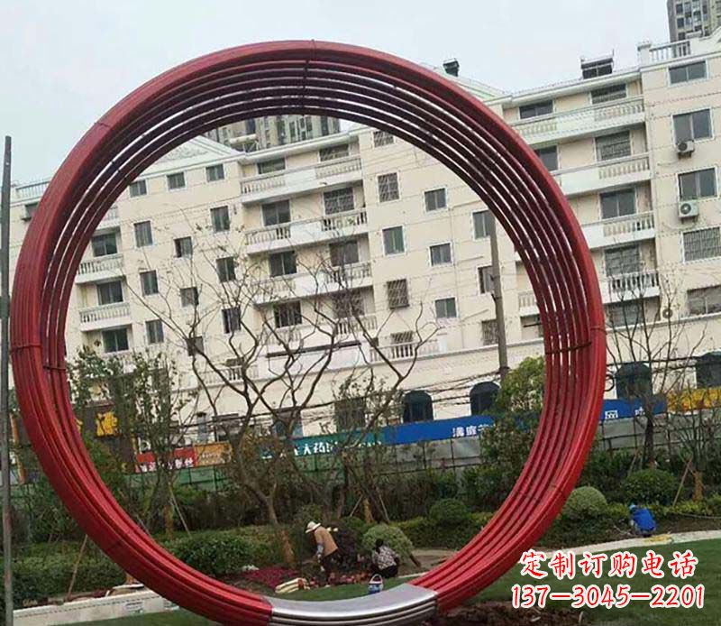 温州不锈钢圆环雕塑1