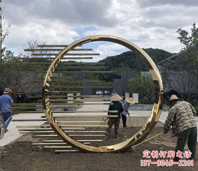 温州不锈钢圆环艺术雕塑