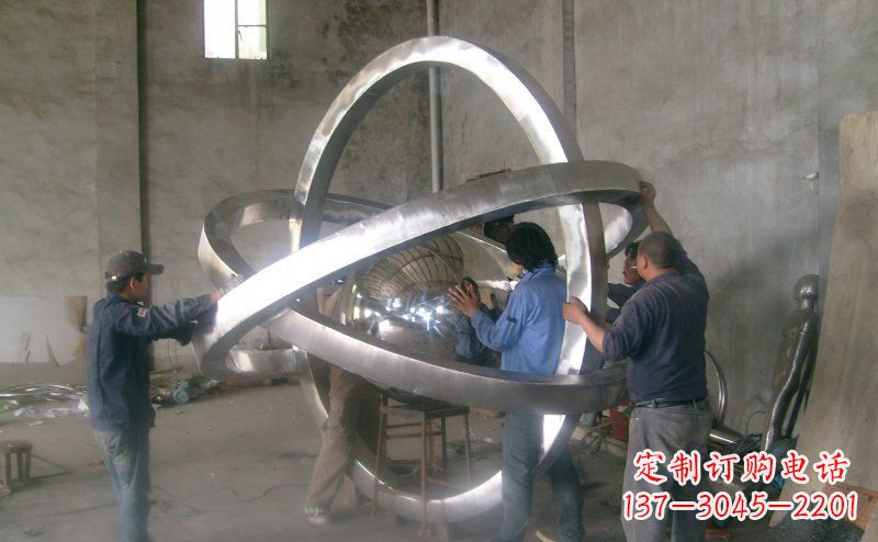 温州不锈钢圆圈圆环雕塑