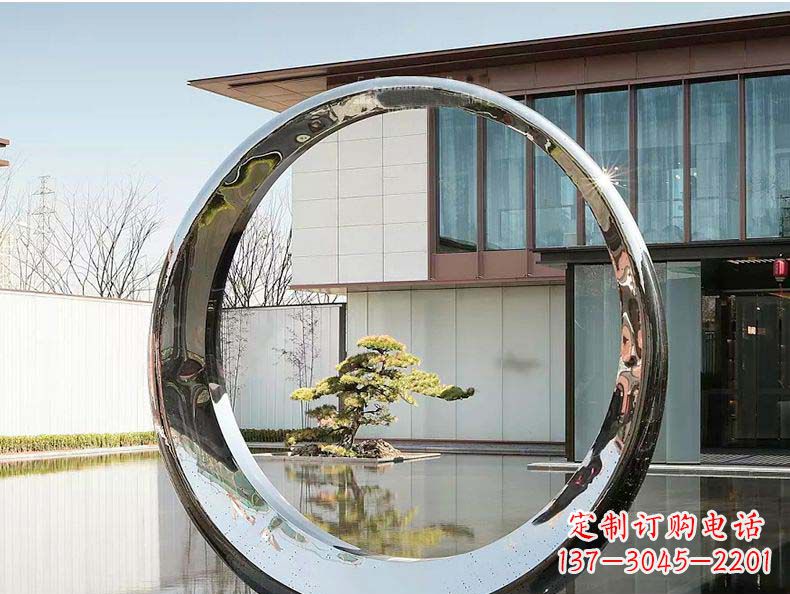 温州不锈钢月亮雕塑精美绝伦