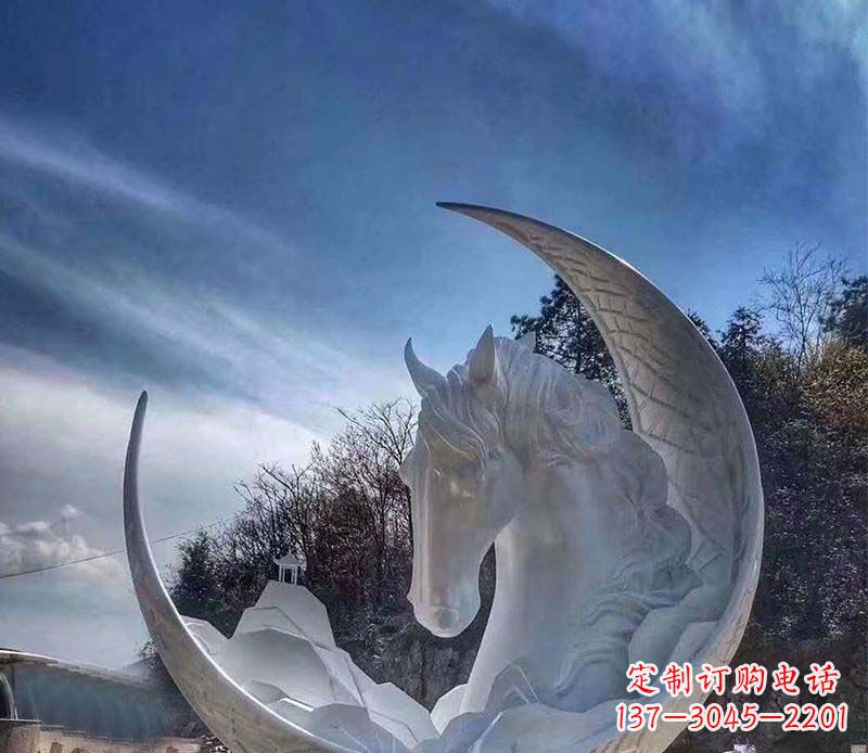 温州不锈钢月亮雕塑一种独特的艺术品