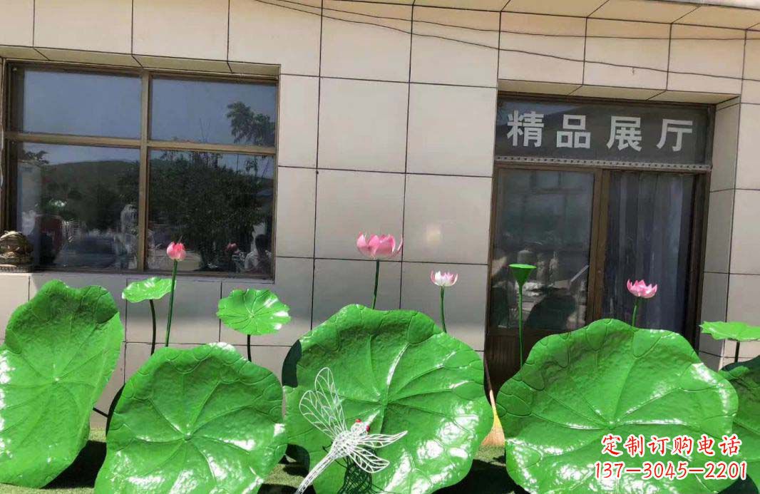 温州不锈钢造型荷叶雕塑