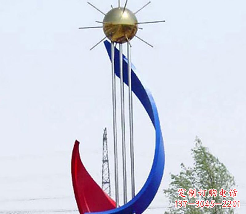 温州流动的美——不锈钢飘带雕塑