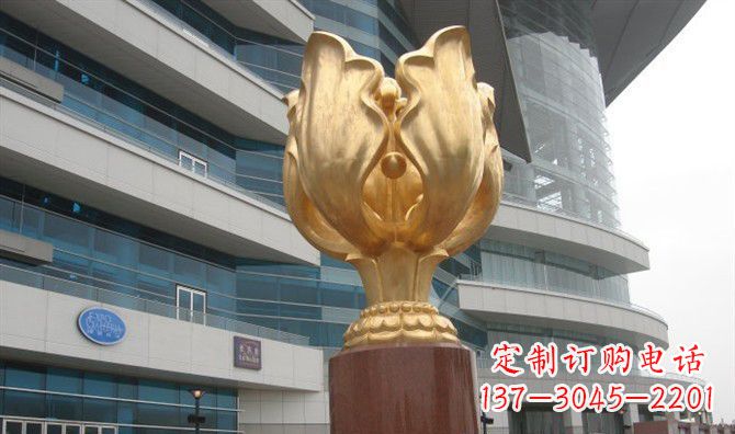 温州不锈钢紫荆花景观雕塑