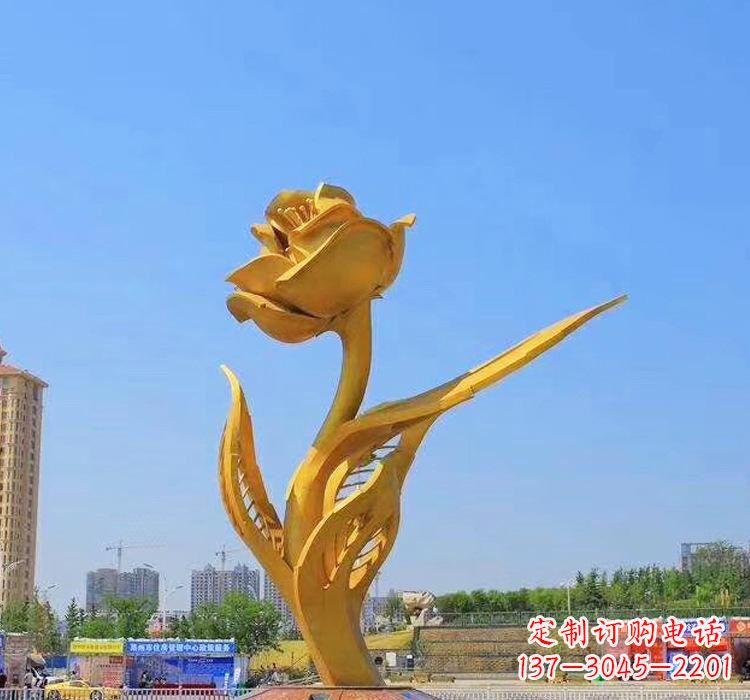 温州不锈钢紫荆花雕塑2