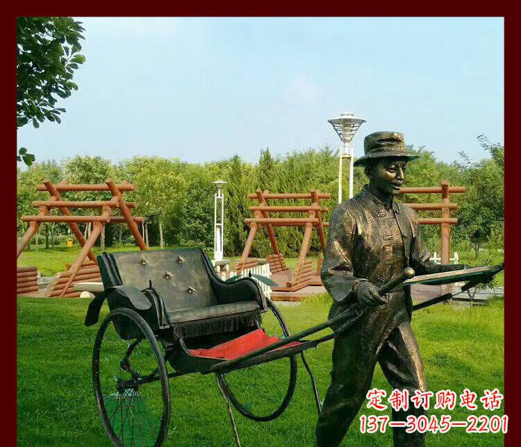 温州细说黄包车夫人雕塑