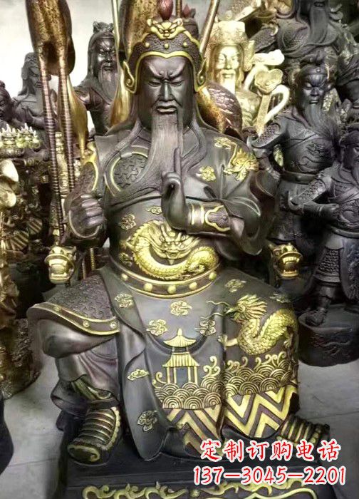 温州彩绘关公神像