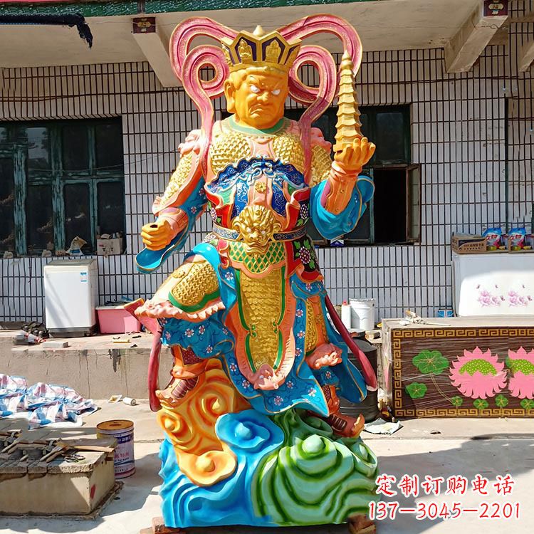 温州玻璃钢托塔天王雕塑