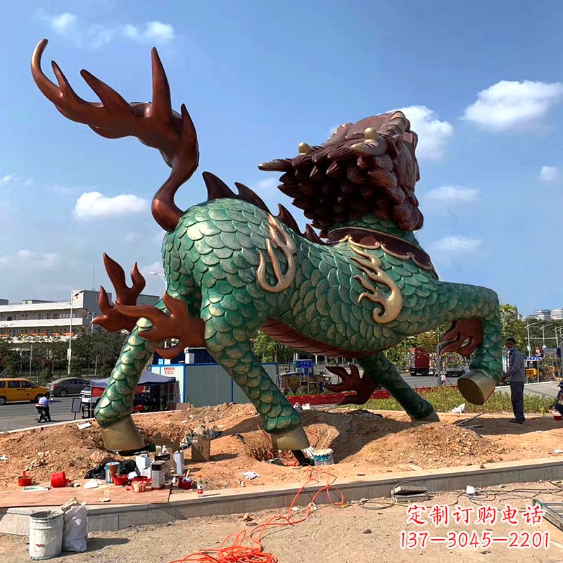 温州麒麟雕塑——美丽传说的象征
