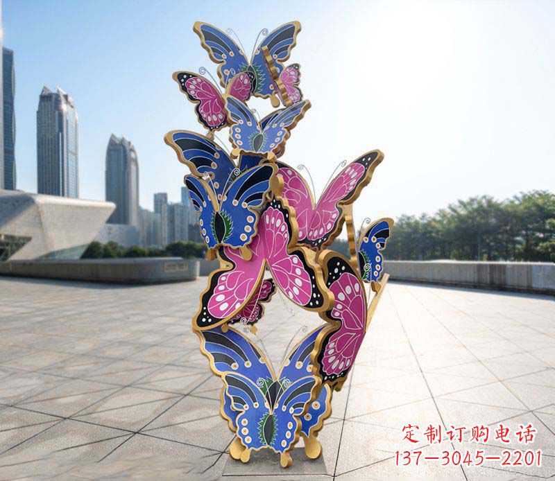 温州不锈钢蝴蝶雕塑美丽的艺术诠释