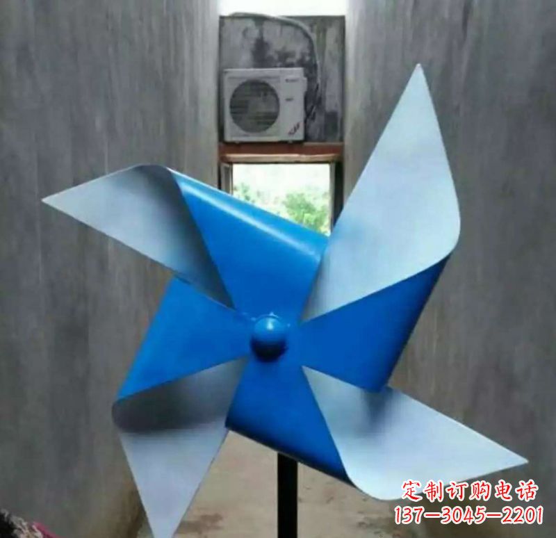 温州色彩斑斓的不锈钢风车雕塑