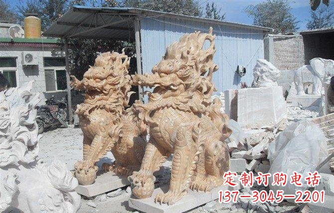 温州麒麟石雕一个具有传统文化精髓的艺术品