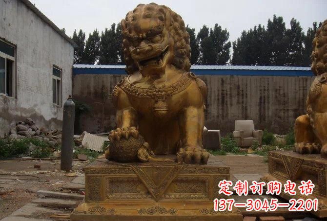 温州静谧的狮子雕塑精美的工艺与精神传承