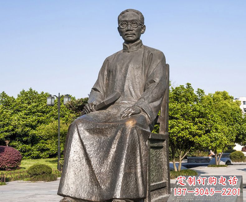 温州蔡元培一位教育家的雕塑
