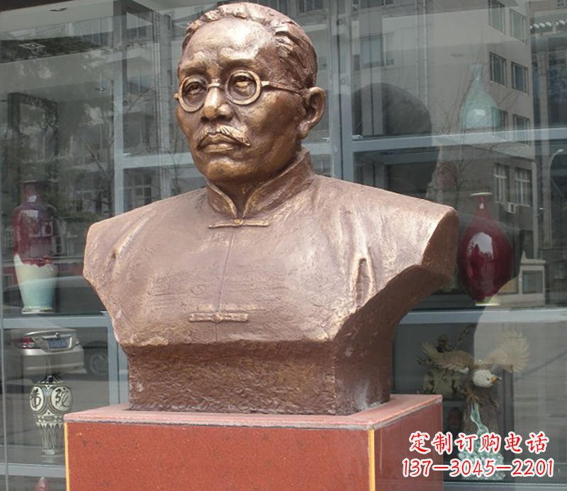 温州蔡元培胸像人物铜雕