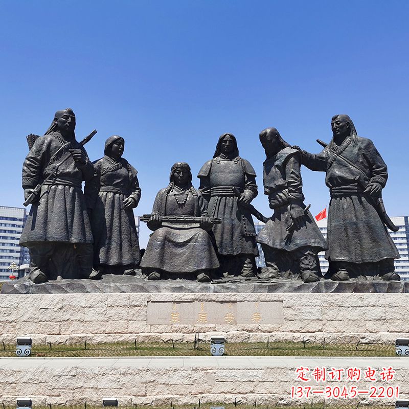 温州草原母亲人物情景雕塑景观