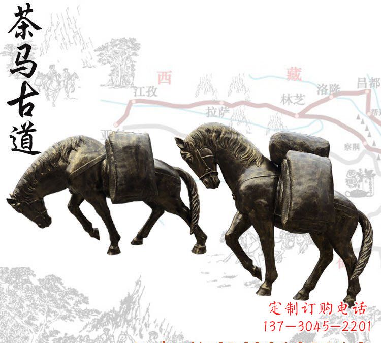 温州茶马古道铜雕马