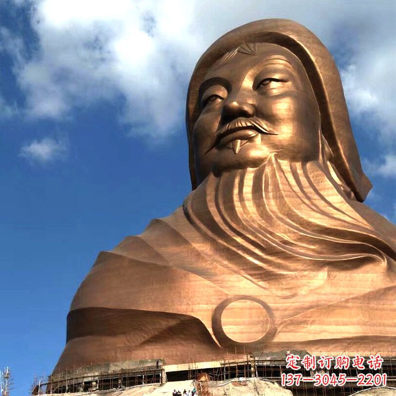 温州成吉思汗大雕塑-大型成吉思汗头像景区景点历史名人雕塑