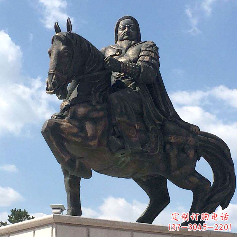 温州成吉思汗驰骋铜像象征着不朽的传奇