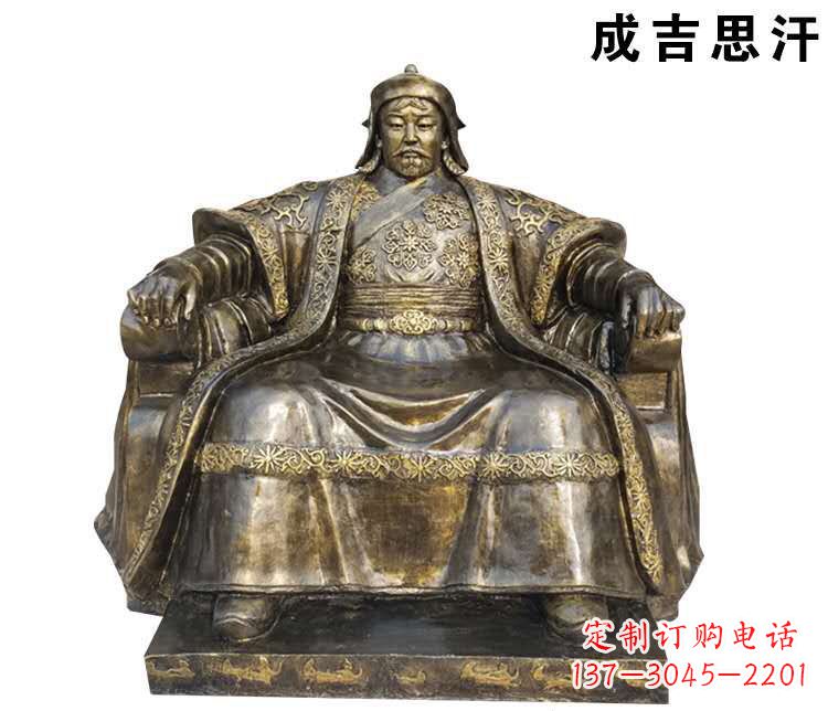 温州成吉思汗英雄的雕像