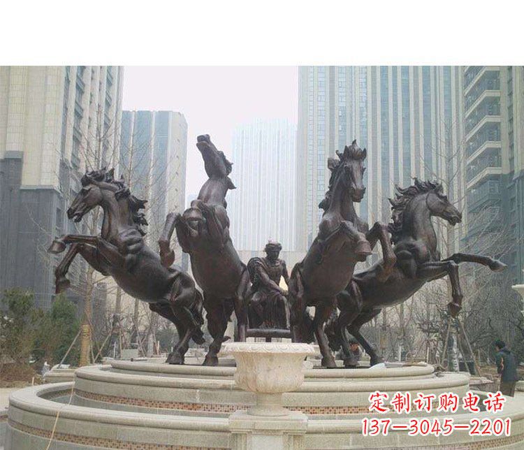 温州城市阿波罗战马铜雕
