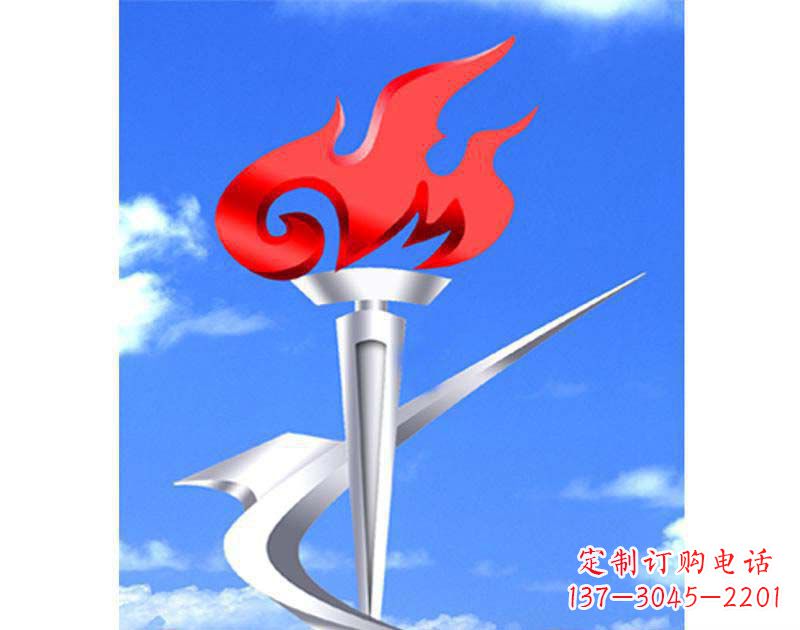 温州城市文化的象征——不锈钢火炬雕塑