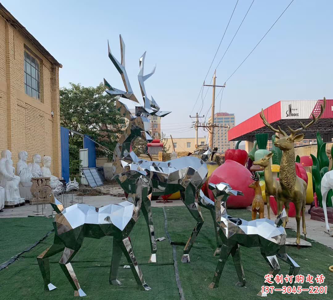 温州梅花鹿雕塑一种独特的城市装饰