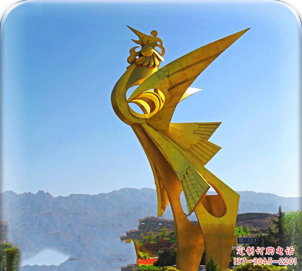 温州城市美化之翅——凤凰景观雕塑