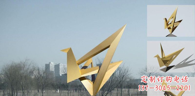 温州丹顶鹤雕塑象征着城市的文化和精神