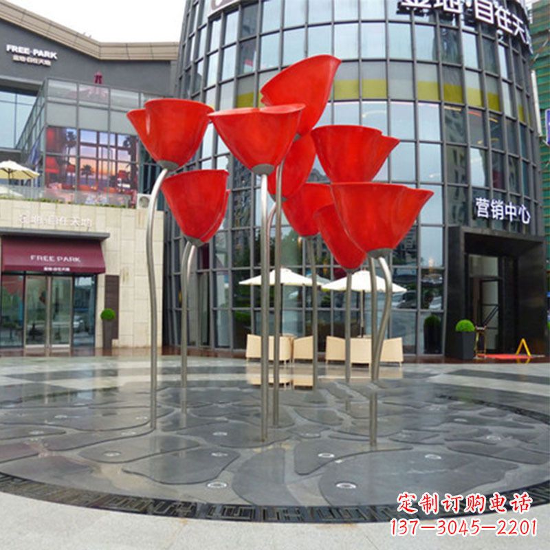 温州玫瑰雕塑点缀城市景观的绚烂之美