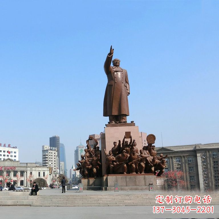 温州城市广场毛主席大型人物群景观