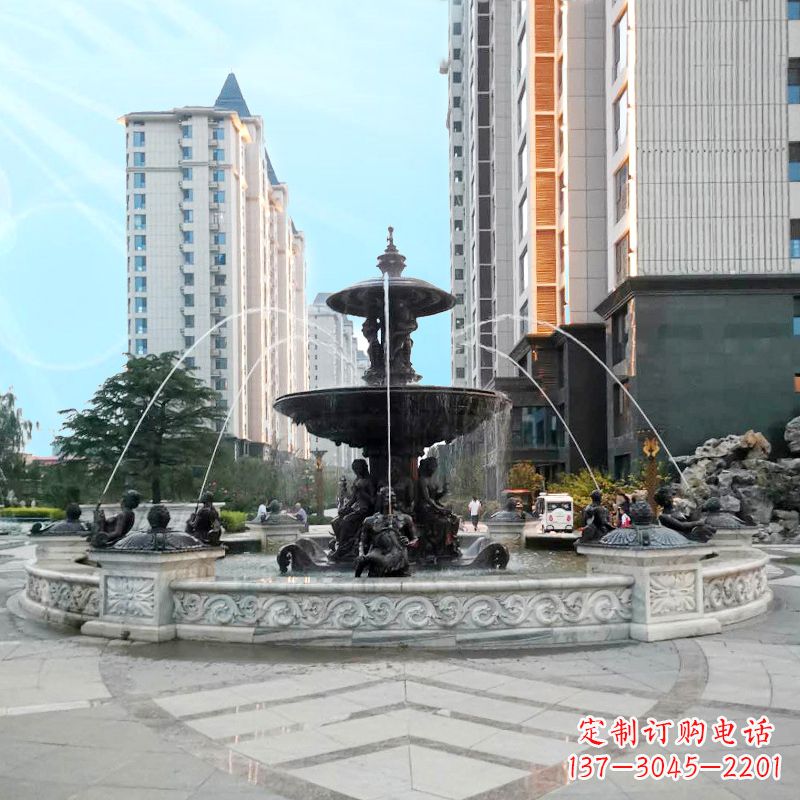 温州城市广场欧式水景喷泉雕塑的魅力