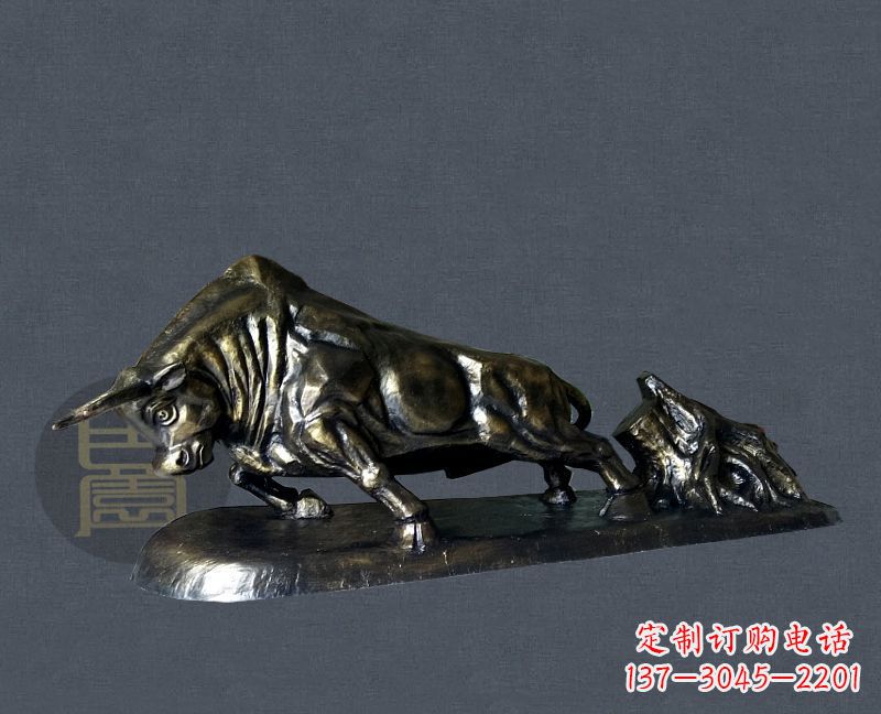 温州缔造城市景观,铜雕拓荒牛添彩