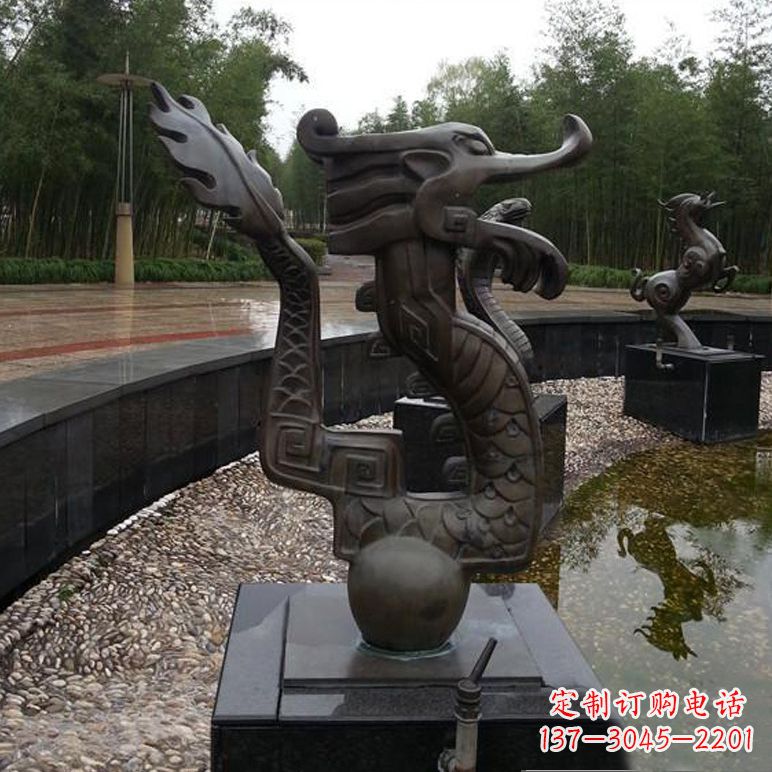 温州城市喷泉雕塑 铜雕12生肖喷水喷泉