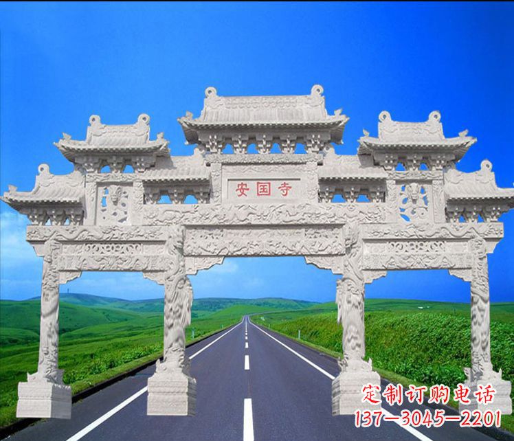 温州城市石雕牌坊雕塑