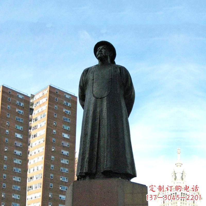 温州林则徐雕塑标志着城市文化的名人