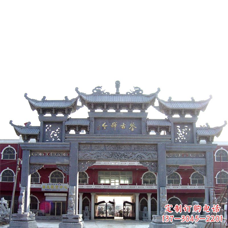 温州城市小区石雕牌楼