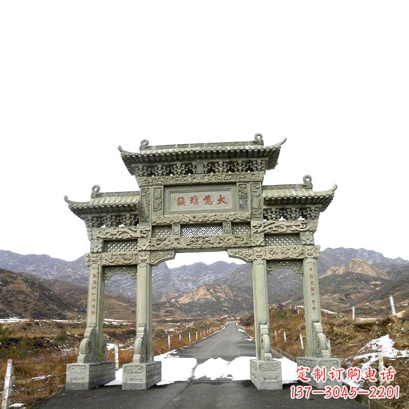 温州三门石牌坊雕塑——古韵依旧