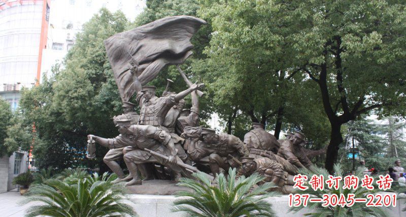 温州革命战士的英勇雕塑