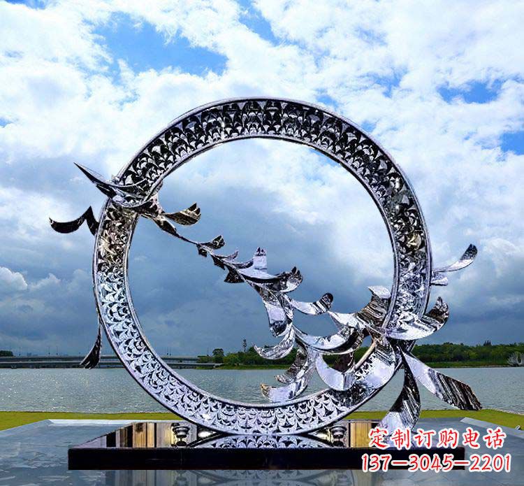 温州大雁雕塑不锈钢精美雕刻