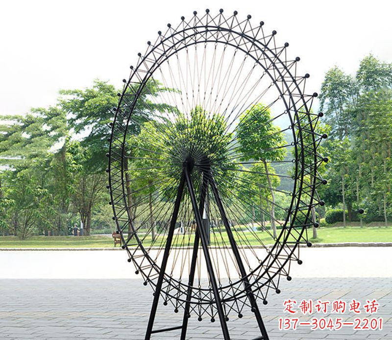 温州不锈钢摩天轮雕塑视觉与空间的结合
