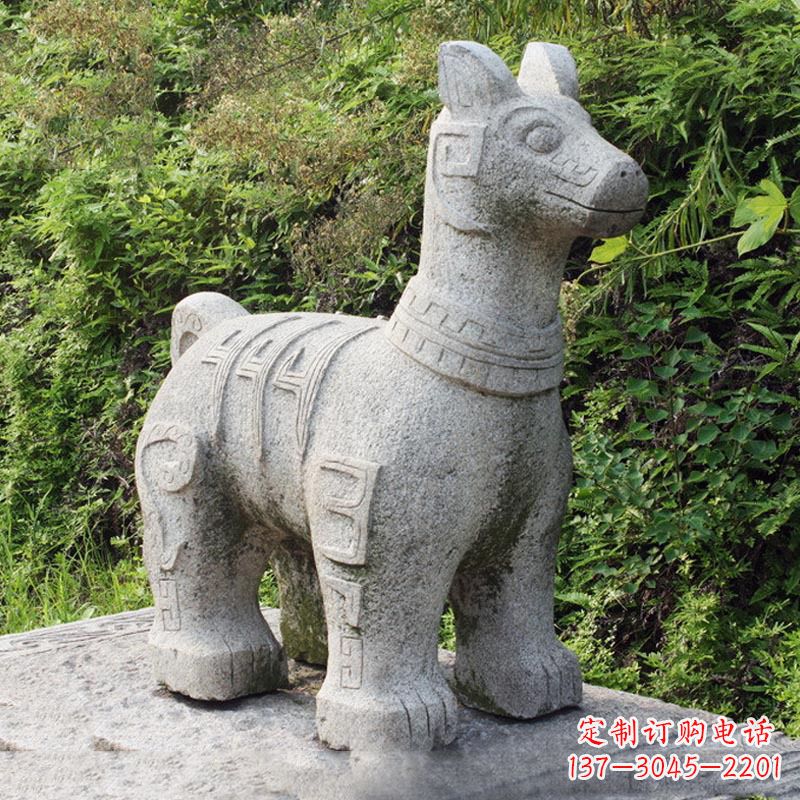 温州抽象大理石生肖狗石雕摆件